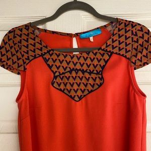 Buttons Cap Sleeve Shift Dress